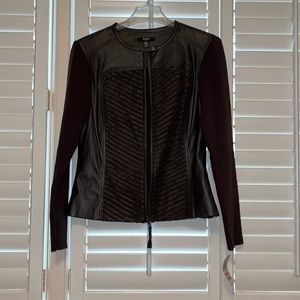 Alfani Genuine Leather Trimmed Women’s Jacket. New with Tags